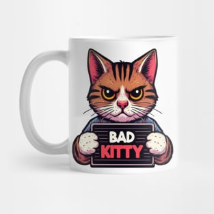 Mugshot Drawing of Bad Kitty Mug